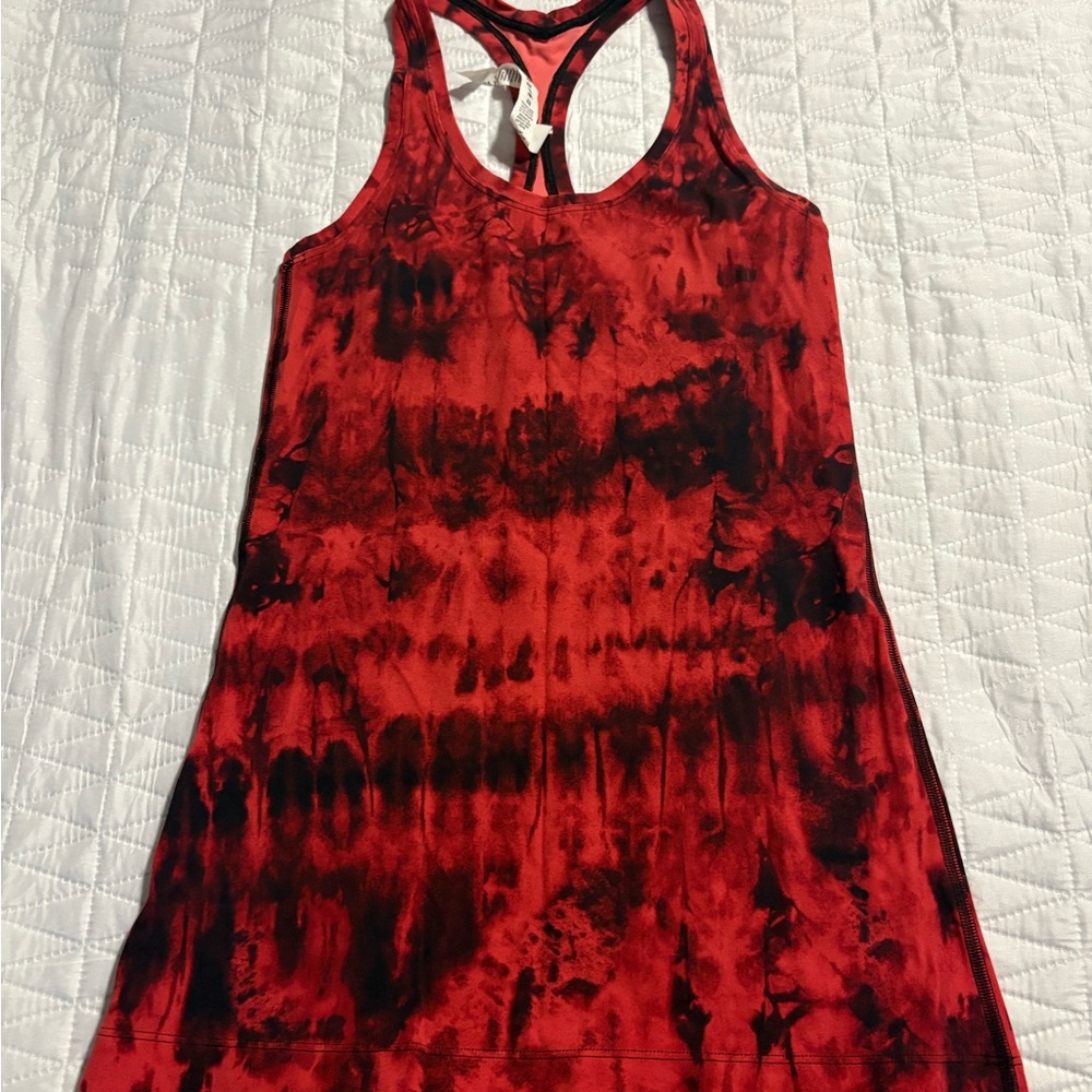 Red and Black Tie-Dye cool racerback